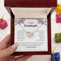 TO MY GRANDDAUGHTER | LOVE ALWAYS GRANDPA | INTERLOCKING HEARTS NECKLACE