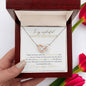 Wonderful Bonus Daughter |Love You Always and Forever | Interlocking Hearts Necklace