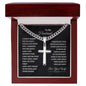 To My Husband Cuban Chain with Cross Necklace