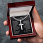 To My Husband Cuban Chain with Cross Necklace