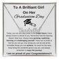 Graduation | Personalized Name Necklace | To A Brilliant Girl On Her Graduation Day