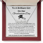 Graduation | Personalized Name Necklace | To A Brilliant Girl On Her Graduation Day