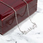 Over The Rainbow Bridge Pet Memory Name Necklace | Paw Print Necklace