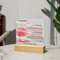 To My Beautiful Daughter | Acrylic Plaque - Red