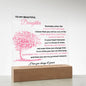 To My Daughter | Square Acrylic Plaque - Blush Pink