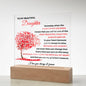 To My Beautiful Daughter | Acrylic Plaque - Red