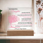 To My Daughter | Square Acrylic Plaque - Blush Pink