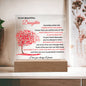 To My Beautiful Daughter | Acrylic Plaque - Red