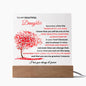 To My Beautiful Daughter | Acrylic Plaque - Red