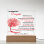 To My Beautiful Daughter | Acrylic Plaque - Red