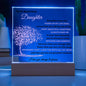 To My Daughter | Square Acrylic Plaque - Blush Pink