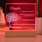 To My Daughter | Square Acrylic Plaque - Blush Pink