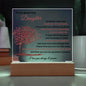 To My Beautiful Daughter | Acrylic Plaque - Red