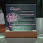 To My Daughter | Square Acrylic Plaque - Blush Pink
