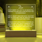 To My Love | Acrylic LED Plaque