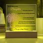 To My Daughter | Square Acrylic Plaque - Blush Pink