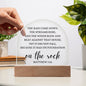 Matthew 7:25 Dome Acrylic Plaque | Wooden Base or LED Base