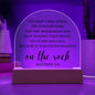 Matthew 7:25 Dome Acrylic Plaque | Wooden Base or LED Base