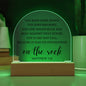 Matthew 7:25 Dome Acrylic Plaque | Wooden Base or LED Base