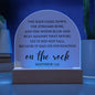 Matthew 7:25 Dome Acrylic Plaque | Wooden Base or LED Base
