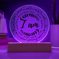 I AM | Scripture Acrylic Plaque | Wooden Base
