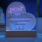 Mom | Love Your Son | Heart Acrylic