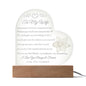 To My Wife Engraved Heart Acrylic Plaque