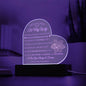 To My Wife Engraved Heart Acrylic Plaque