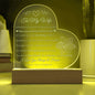 To My Wife Engraved Heart Acrylic Plaque