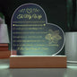 To My Wife Engraved Heart Acrylic Plaque