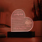 To My Wife Engraved Heart Acrylic Plaque