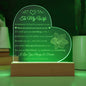 To My Wife Engraved Heart Acrylic Plaque