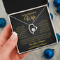 To My Beautiful Wife | Forever Love Necklace | Black & Gold