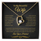 To My Beautiful Wife | Forever Love Necklace | Black & Gold