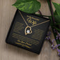 To My Beautiful Wife | Forever Love Necklace | Black & Gold