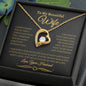 To My Beautiful Wife | Forever Love Necklace | Black & Gold