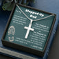 Stepped Up Dad | Stainless Steel Cross Necklace