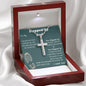 Stepped Up Dad | Stainless Steel Cross Necklace