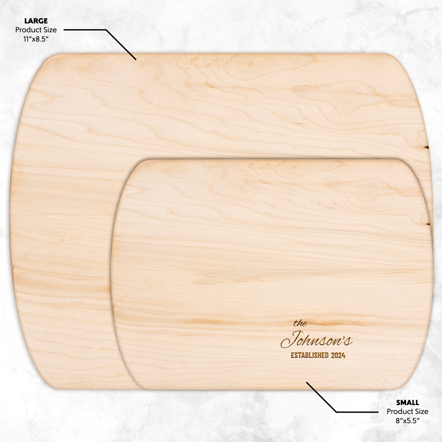 Personalized Family Name Wooden Cutting Board