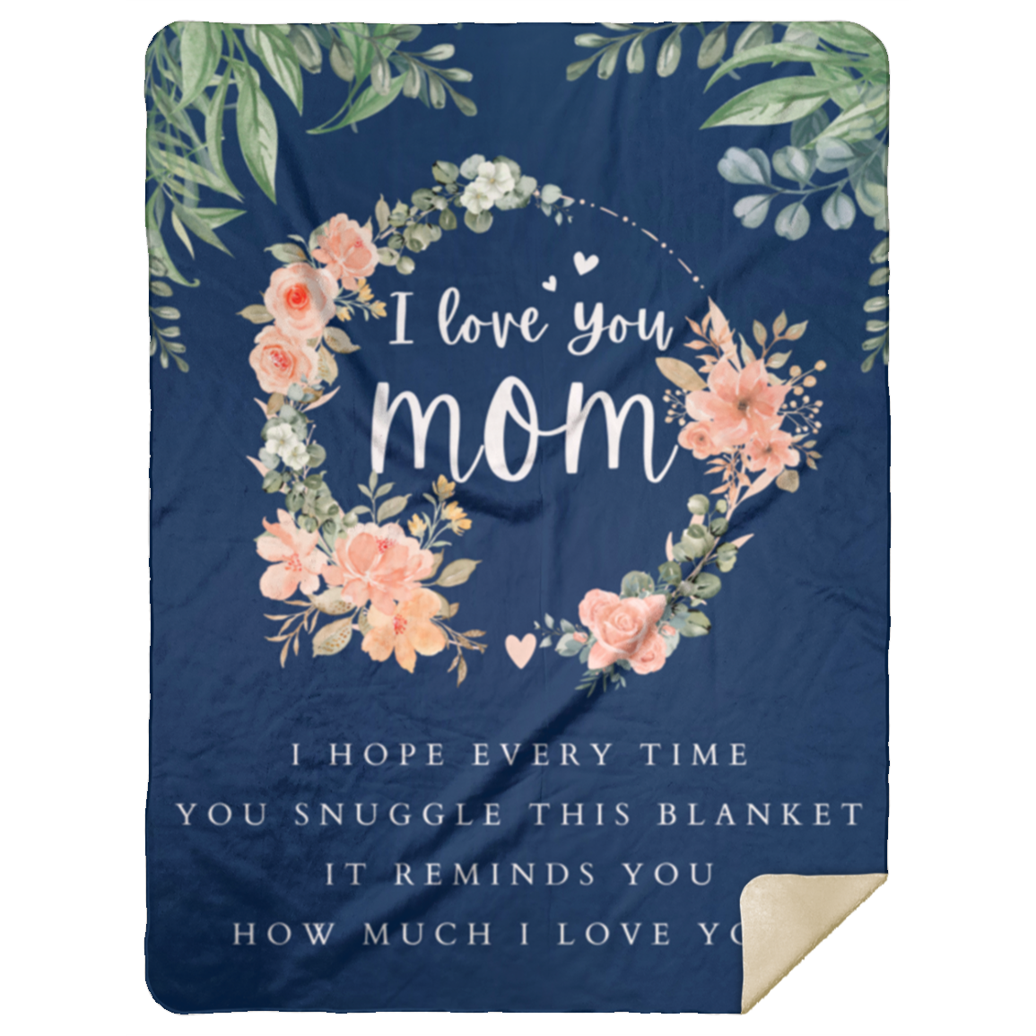 I Love You Mom Blanket | Mother's Day | Birthday | Holiday - Fleece or Sherpa