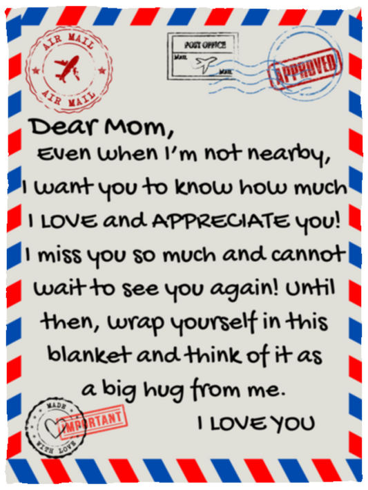 MOM POSTAGE LETTER BLANKET | MOTHER'S DAY GIFT |BIRTHDAY GIFT