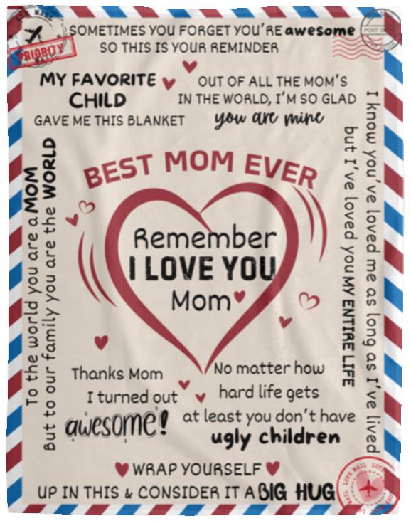 Best Mom Ever Blanket | Mother's Day | Birthday | Holiday