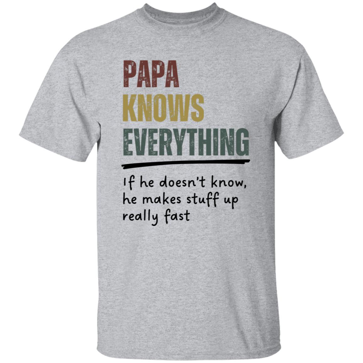 Grandad or Grandpa or Papa |Knows Everything T-Shirt