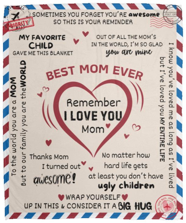 Best Mom Ever Blanket | Mother's Day | Birthday | Holiday