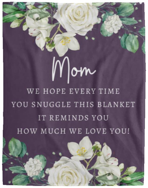 50 x 60 Purple Mom Blanket Mom Blanket | Mother's Day | Birthday | Holiday