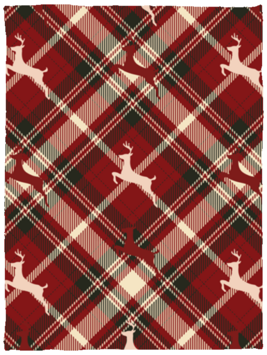 PLAID REINDEER BLANKET  | CHRISTMAS | SEASONAL | HOLIDAYS