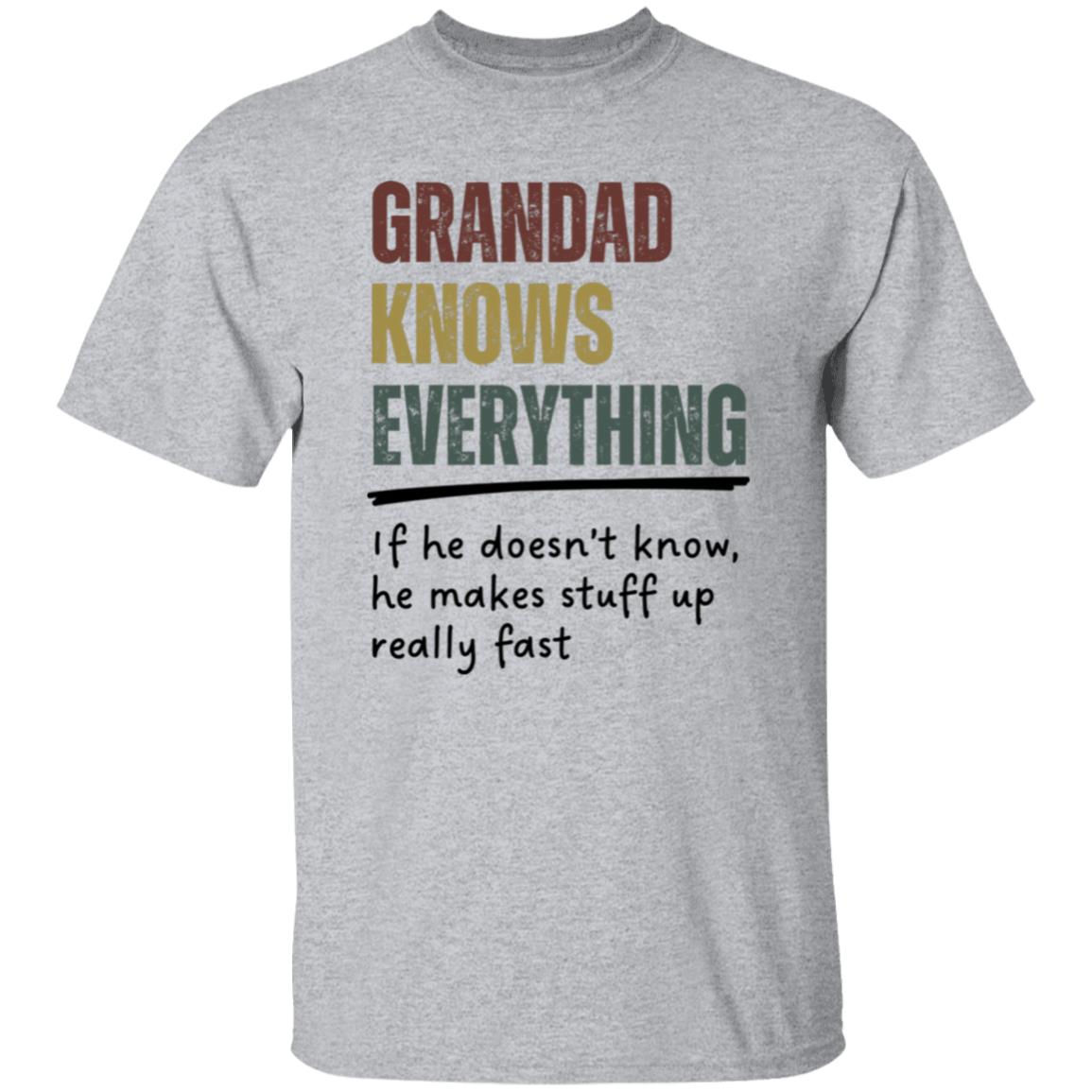 Grandad or Grandpa or Papa |Knows Everything T-Shirt