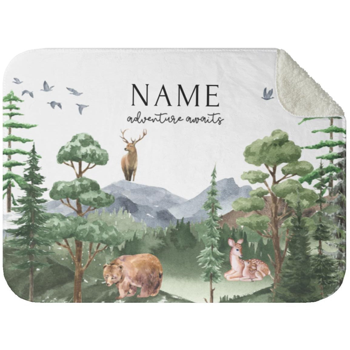 Personalized Woodland Baby Blanket