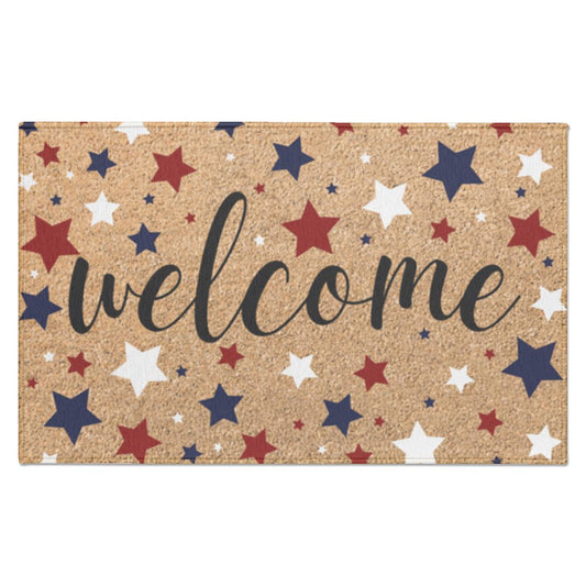 Star Welcome Mat 4th of July Indoor Doormat