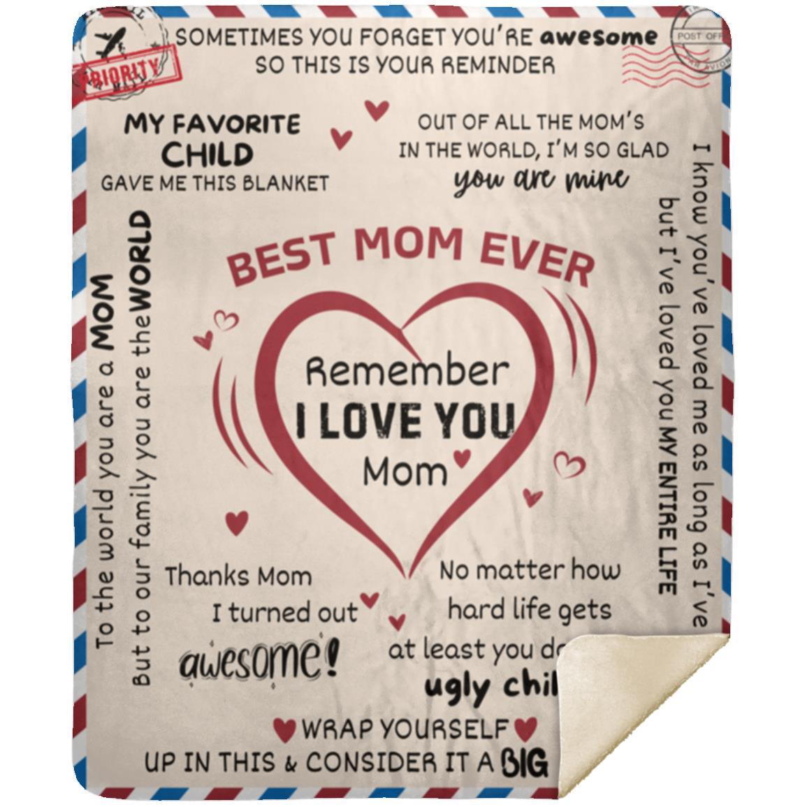 Best Mom Ever Blanket | Mother's Day | Birthday | Holiday